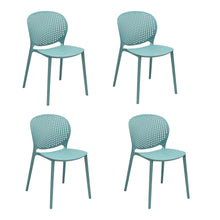 Load image into Gallery viewer, Heavy Duty Plastic Dining Side Chairs (Set of 4) - Blue
