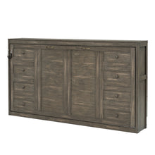 Load image into Gallery viewer, Murphy Bed With LED Light, Foldable Wall Bed Cabinet
