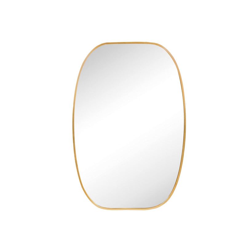 Aluminum Oval Framed Bathroom Vanity Mirror (756112) - Gold