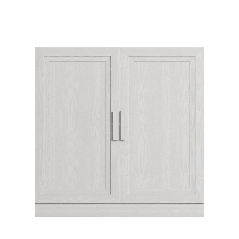 Wood Accent Cabinet - White