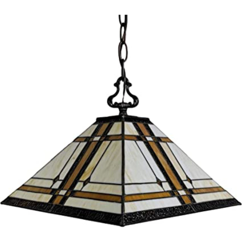 Unique Statement Two Light Glass Dimmable Chandelier With Shades - Brown / White