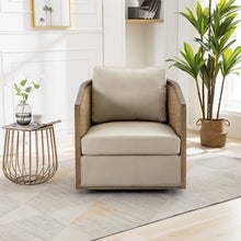 Load image into Gallery viewer, Barrel, Comfy Round Accent Sofa Chair With 360 Degree Swivel, Leisure Arm
