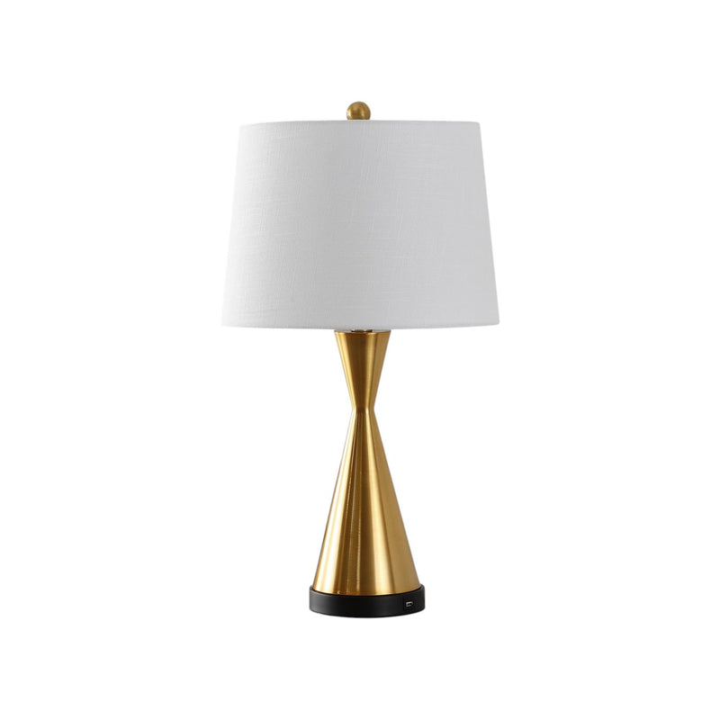 Novelty Table Lamps With Empire Shades (Set of 2) - Brass