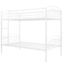 Load image into Gallery viewer, Twin Over Twin Metal Bunk Bed,Divided into Two Beds(White){OLD SKU:MF280424AAK}
