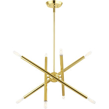 Load image into Gallery viewer, Eight Light Dimmable Chandelier With Shades - Brass
