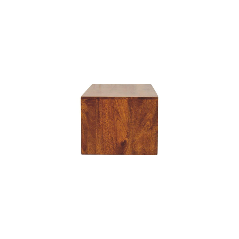 Solid Wood Floating Mount TV Stand - Brown