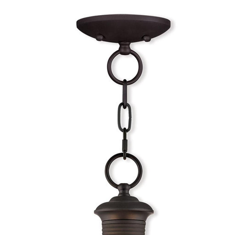 16" Three Light Dimmable Chandelier With Shades - Bronze