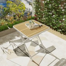 Load image into Gallery viewer, Modern Folding Square Table, Water Proof And Wear Resistant - Apricot / White
