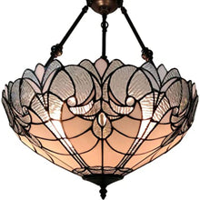 Load image into Gallery viewer, 25'' Unique Statement Two Light Glass Dimmable Chandelier With Shades - Black / White
