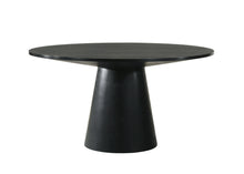 Load image into Gallery viewer, Wood Pedestal Base Round Top Dining Table - Black
