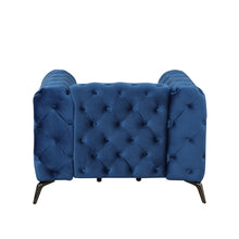 Load image into Gallery viewer, 40.5&quot; Velvet Upholstered Accent Sofa,Modern Single Sofa Chair with Button Tufted Back,Modern Single Couch for Living Room,Bedroom,or Small Space,Blue
