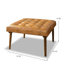 Load image into Gallery viewer, Mark - Tufted Square Genuine Upholstered Ottoman
