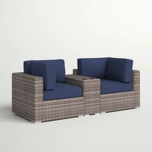 Load image into Gallery viewer, Outdoor Seating Group With Cushions 2 Person - Gray
