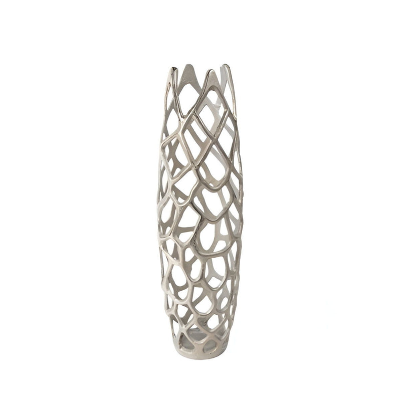 Cylinder Floor Vase (576749) - Silver