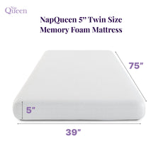 Load image into Gallery viewer, 5" Memory Foam Mattress With Responsive Support And Breathable Cover
