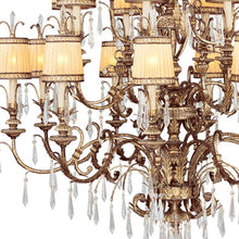 Load image into Gallery viewer, Multi Light Metal Dimmable Chandelier With Shades - Gold / Clear
