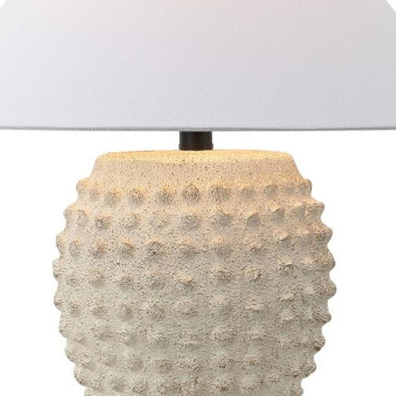 18" Novelty Table Lamps With Empire Shades (Set of 2) - Cream / Clear