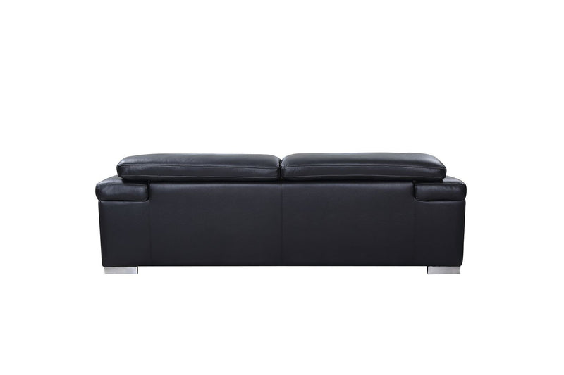 Italian Leather Sofa (720452) - Black