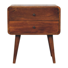 Load image into Gallery viewer, 24" Wood Two Drawer Nightstand - Chestnut
