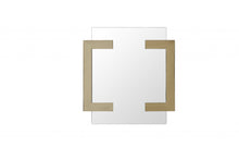 Load image into Gallery viewer, 35" Abstract Metal Framed Accent Mirror - Gold
