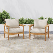 Load image into Gallery viewer, Terassi - Outdoor Lounge Chair (Set of 2) With Cushions - Beige / Light Teak

