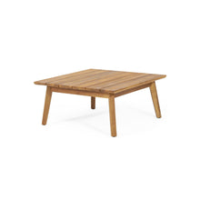 Load image into Gallery viewer, Crowne - Modern Coffee Table With Slat Design - Teak
