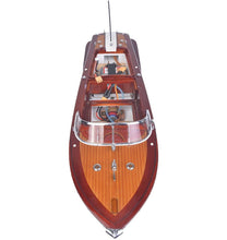 Load image into Gallery viewer, Hand Painted Boat Sculpture - Brown / White
