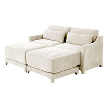 Load image into Gallery viewer, Stylish Sofa With Ottoman And Lumbar Pillows, Ergonomic Design
