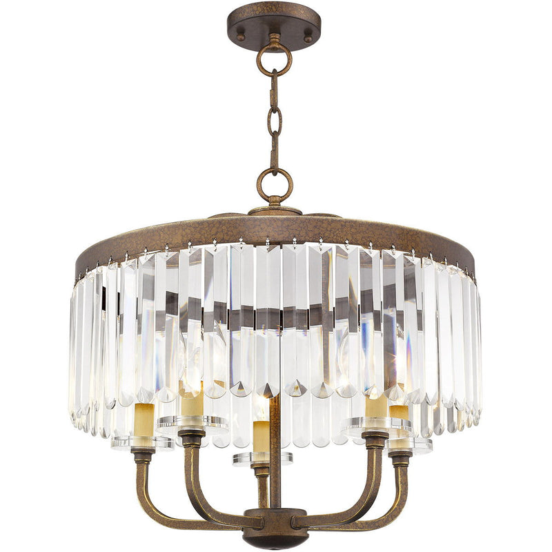 20'' 5-Light Dimmable Chandelier With Shades - Bronze