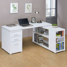 Load image into Gallery viewer, Tona - L-Shape Computer Desk With 3 Drawers And 5 Shelves
