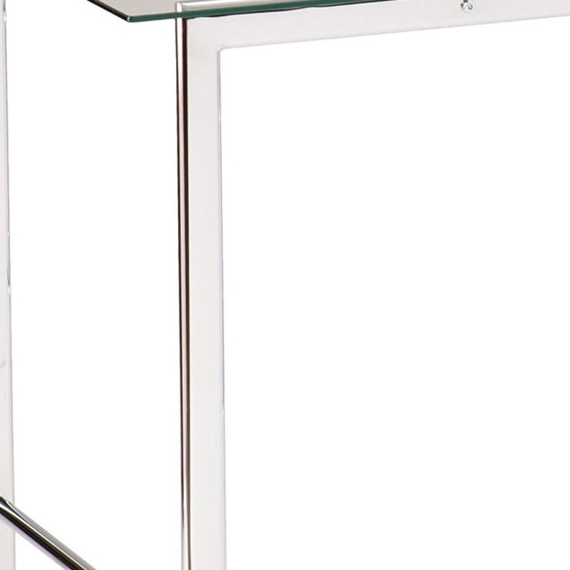 Writing Desk - Clear / Silver