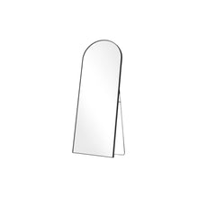 Load image into Gallery viewer, 70" Metal Arch Wall Mounted Leaning Or Freestanding Framed Full Length Mirror - Black
