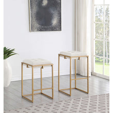 Load image into Gallery viewer, Soccoro - Square Tufted Cushion Stools (Set of 2) - Beige
