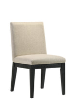 Load image into Gallery viewer, Upholstered Fabric Dining Side Chairs (Set of 2) - Beige / Black
