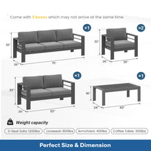 Load image into Gallery viewer, Outdoor Patio Set, All-Weather With Thick Cushions
