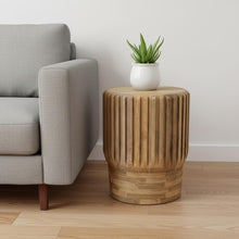 Load image into Gallery viewer, Wood Round End Table - Natural

