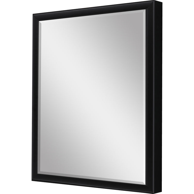 30" Solid Wood Framed Accent Mirror - Black