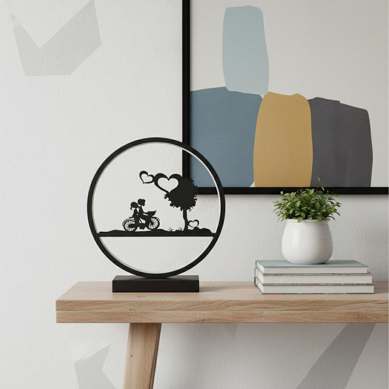 13" Bedside LED Table Lamp - Black