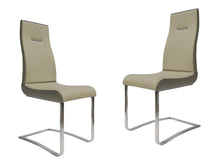 Load image into Gallery viewer, Upholstered Faux Leather Dining Side Chairs (Set of 2) - Gray / Silver
