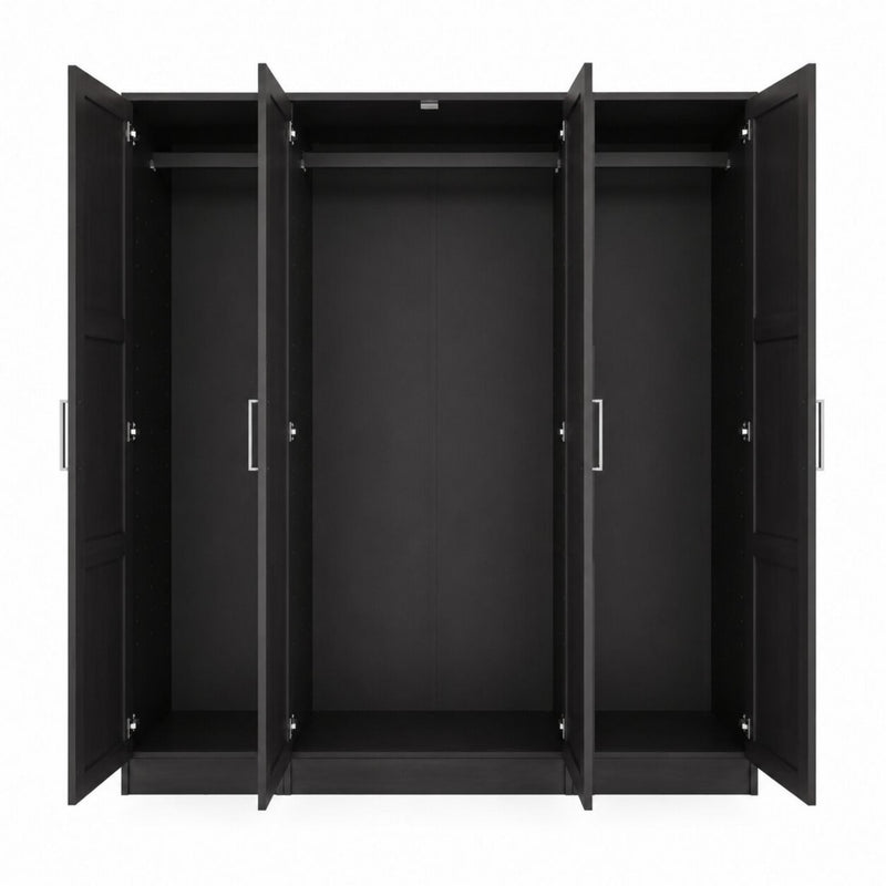 Solid Wood Four Door Combo Dresser (763752) - Dark Brown