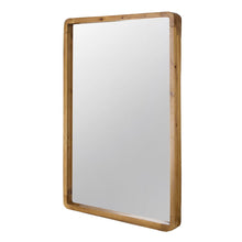 Load image into Gallery viewer, Rectangle Wood Mirror, Farmhouse Wall Decor For Living Room Bedroom Entryway - Brown
