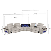 Load image into Gallery viewer, Nova - Sectional With Bluetooth Speaker, LED And Lifting Wine Cabinet
