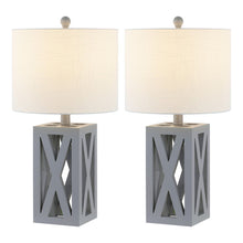 Load image into Gallery viewer, Table Lamps LED With Drum Shades (Set of 2) - Gray
