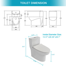 Load image into Gallery viewer, Modern 1 Piece Toilet With Dual Flush And Soft Closing Seat - White
