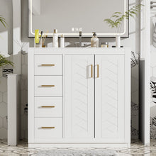 Load image into Gallery viewer, Bathroom Vanity With Sink Combo, Storage Cabinet, Freestanding Set With 3 Drawers &amp; Soft Closing Doors
