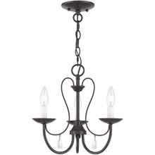 Load image into Gallery viewer, 12" Three Light Dimmable Chandelier With Shades - Bronze

