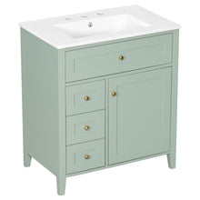 Load image into Gallery viewer, Modern Bathroom Vanity With Sink, 3 Drawers And Adjustable Shelf
