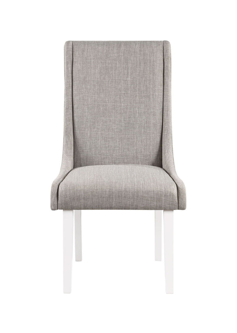 Upholstered Linen Dining Side Chairs (Set of 2) - Gray