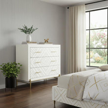 Load image into Gallery viewer, Solid Wood Three Drawer Dresser - Ivory
