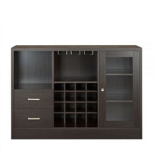 Load image into Gallery viewer, Solid Wood Frame With Five Shelves And Two Drawers - Espresso
